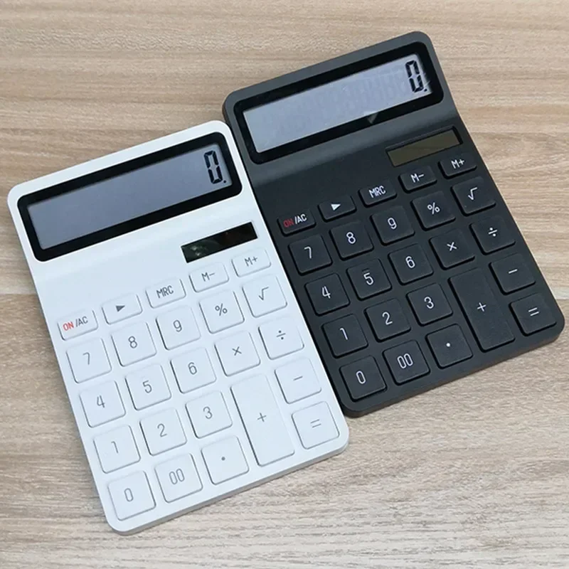 

Solar & Battery Dual Power 12-Digit Large LCD Display Calculator Standard Function For Home Basic Desktop Office Use