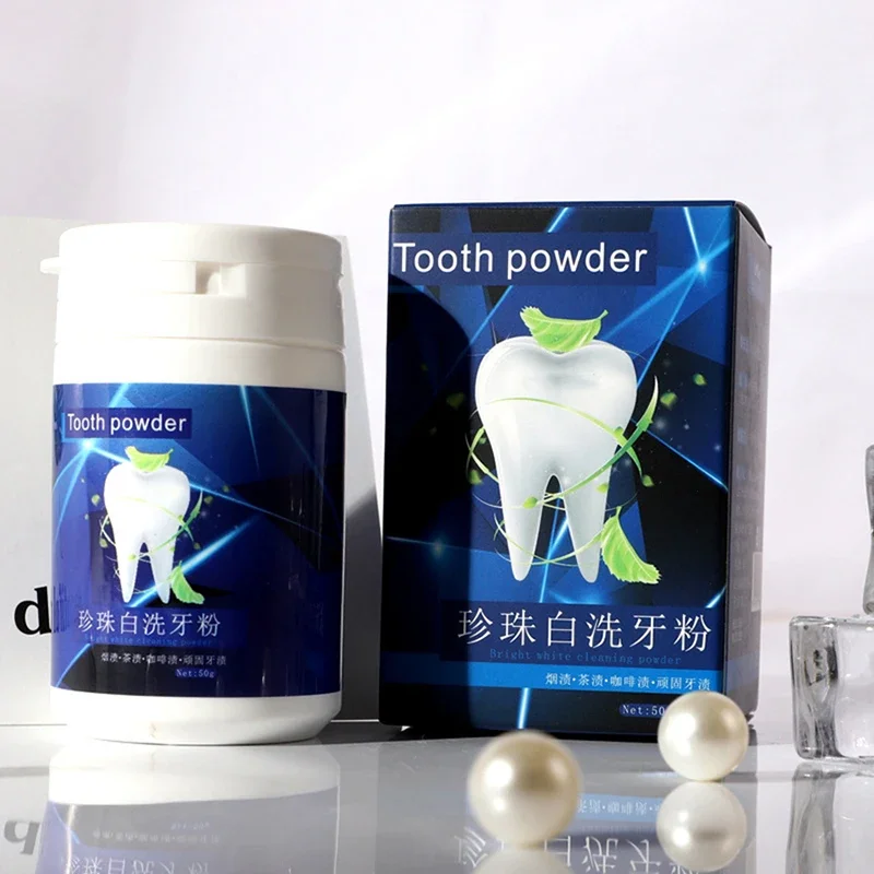 Teeth Whitening Powder, Pearl White Toothpaste Powder for Sensitive Teeth - Remove Bad Breath & No Hurt on Enamel or Gum