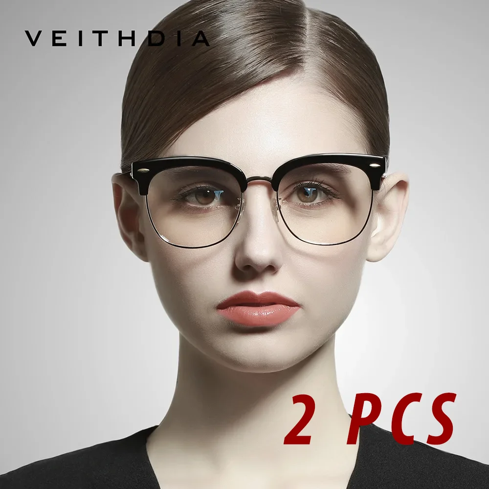 

2 шт., новые модные очки VEITHDIA, блокирующие синий свет, оптические очки, линзы из поликарбоната, очки для мужчин и женщин, VF1260D