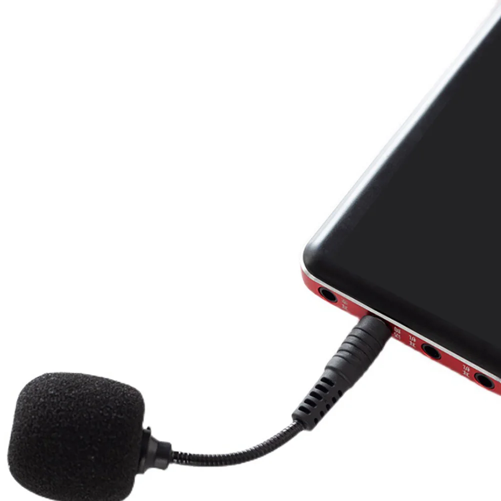 

2pcs Mini Live Streaming Mic Bendable Denoise Mobile Phone Microphone for Laptop Home Singing Gaming Voice Calls Conference