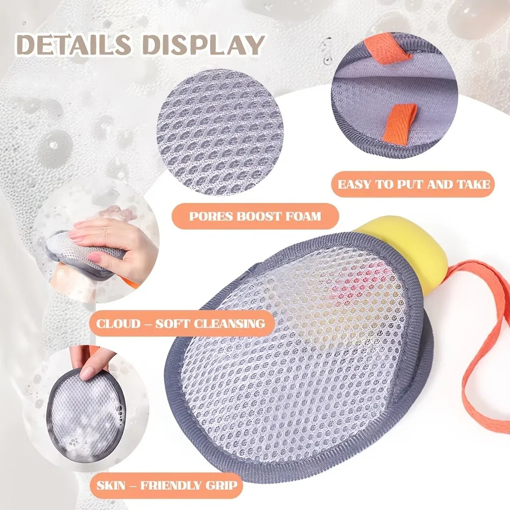 Foaming Soap Bag, Foaming Shower Soap Mesh Bag, Portable for Travel, Essential for Home, RV, Dormitory and Bathroom Use