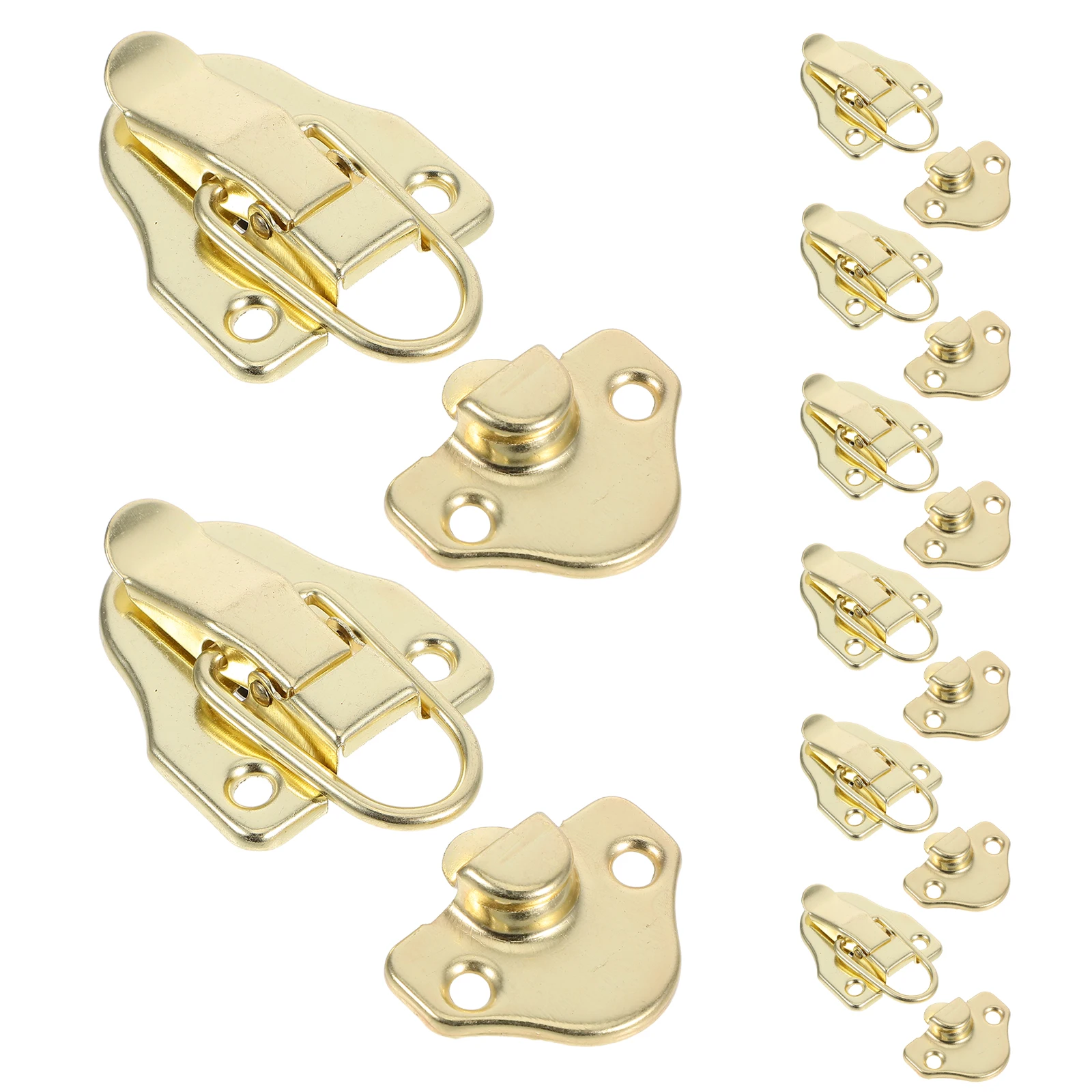 6pcs Vintage Wood Box Latch Retro Metal Toggle Hasp Catch For Jewelry Chests Toolboxes Cabinet Hardware Buckle Hook Lock Spring