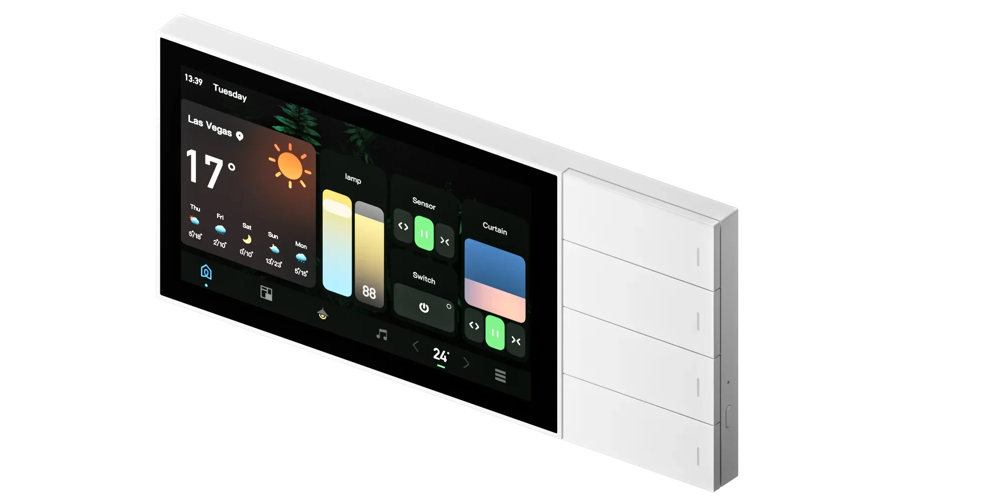 Nature 7 Wall Tablet Smart Home Electric Dimmer Switch Control Panel 220V with Remote Control Wireless Smart Home Solution