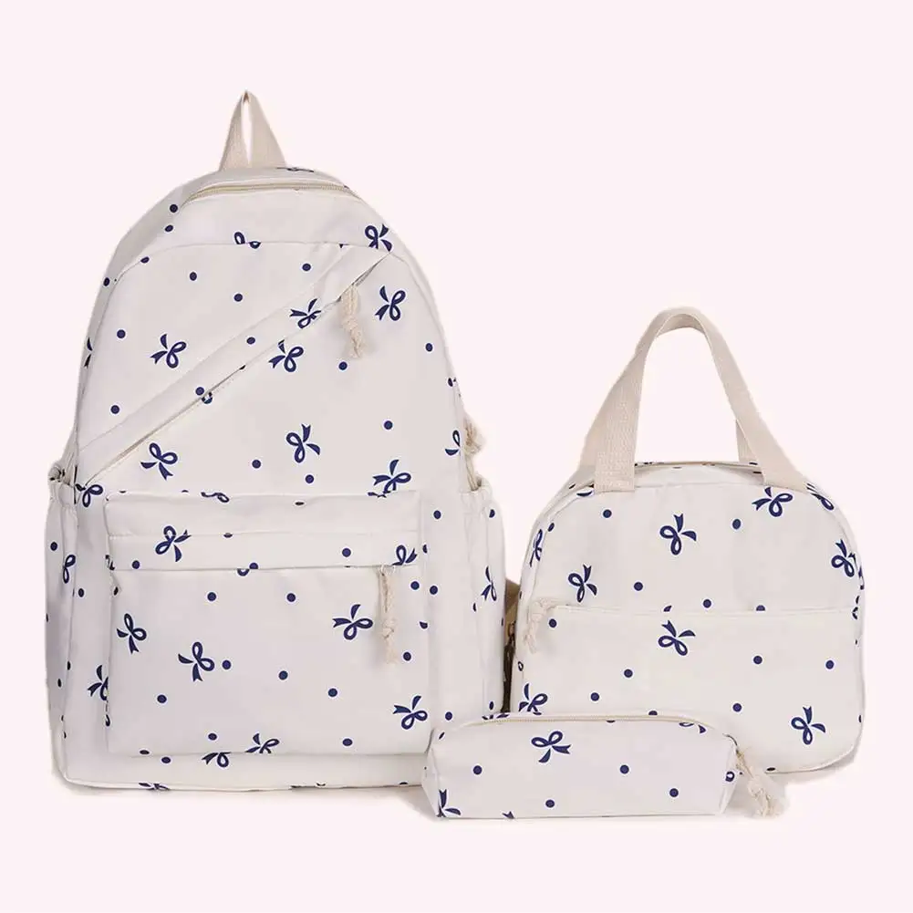 

Школьный рюкзак 3-в-1 с галстуком-бабочкой, ланч-бокс и пенал, милые рюкзаки для девочек, набор рюкзаков для подростков, женщин, студентов