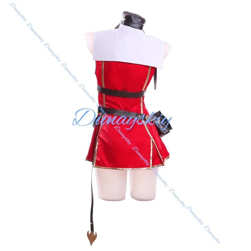 Gioco Ua musume Pretty Derby Gold Ship Costume Cosplay Parrucca Abito rosso Carnevale di Natale Vestito di Halloween Scarpe complete