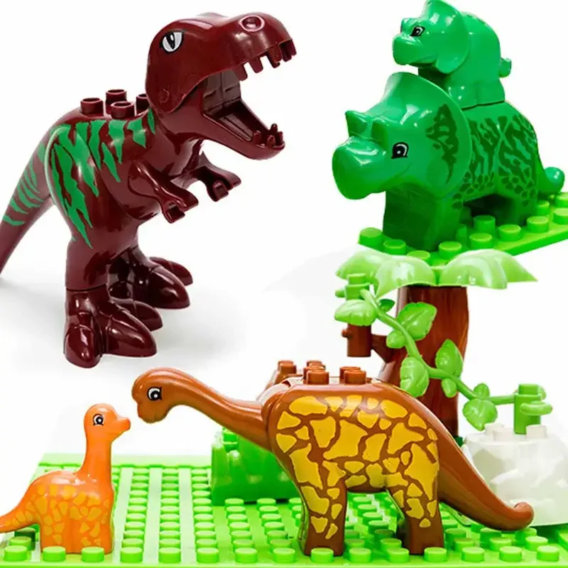 Dino Valley Bouwstenen Set Boxed 40 Stuks Grote Deeltjes Dier Dinosaurus Wereld Model Speelgoed Bricks Compatibel Duploed Speelgoed gift