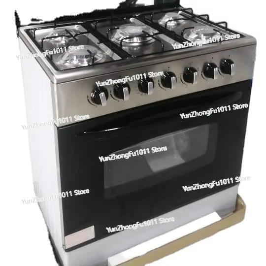 

Газовая плита с 5 конфорками и духовкой, вертикальный дизайн для гриля, для ЕС и Великобритании, 220В, с мотором