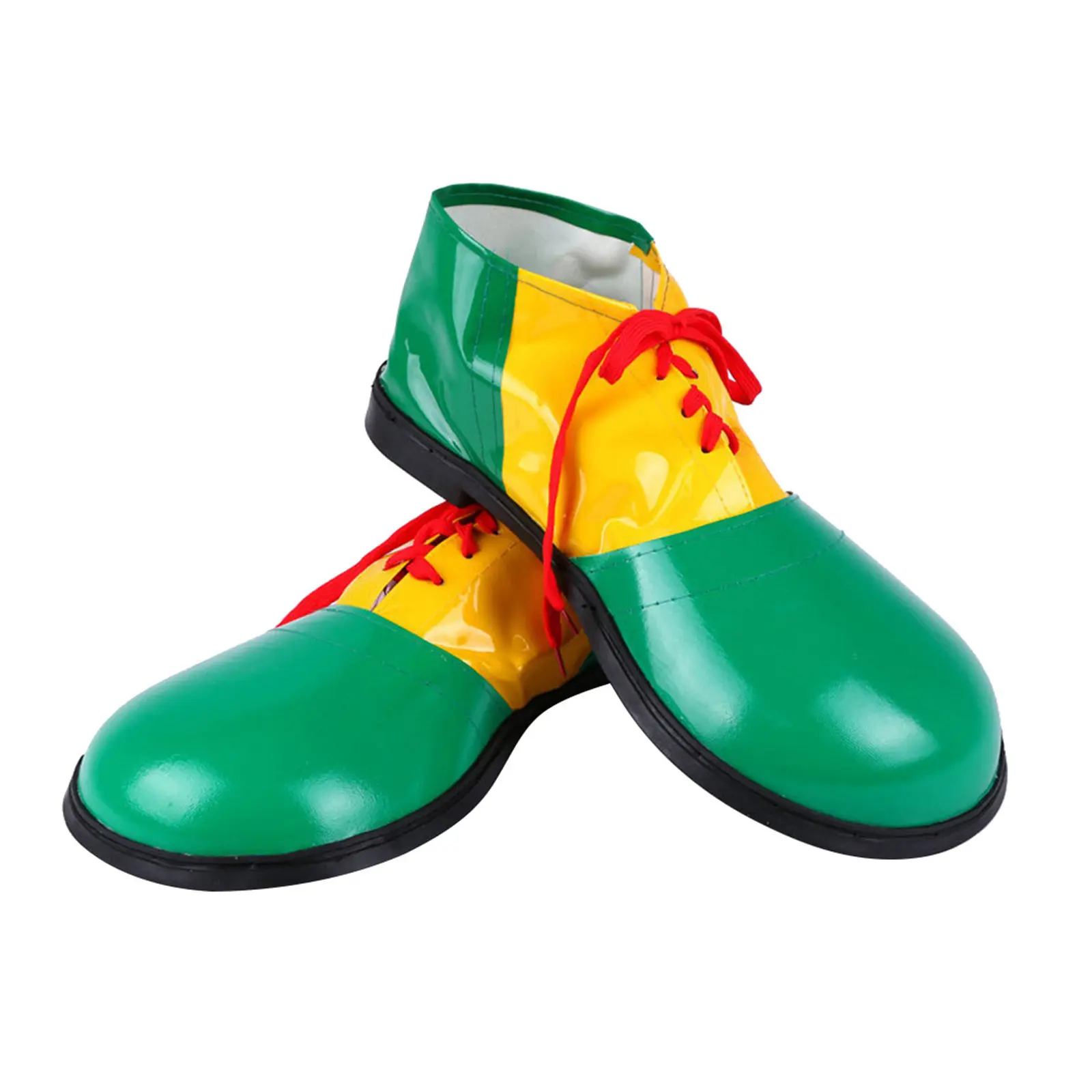 1Pair Clown Shoes Artificial Oversized String Tie One Size Fits Most Adults Halloween Party Costume Comedy Dress Up