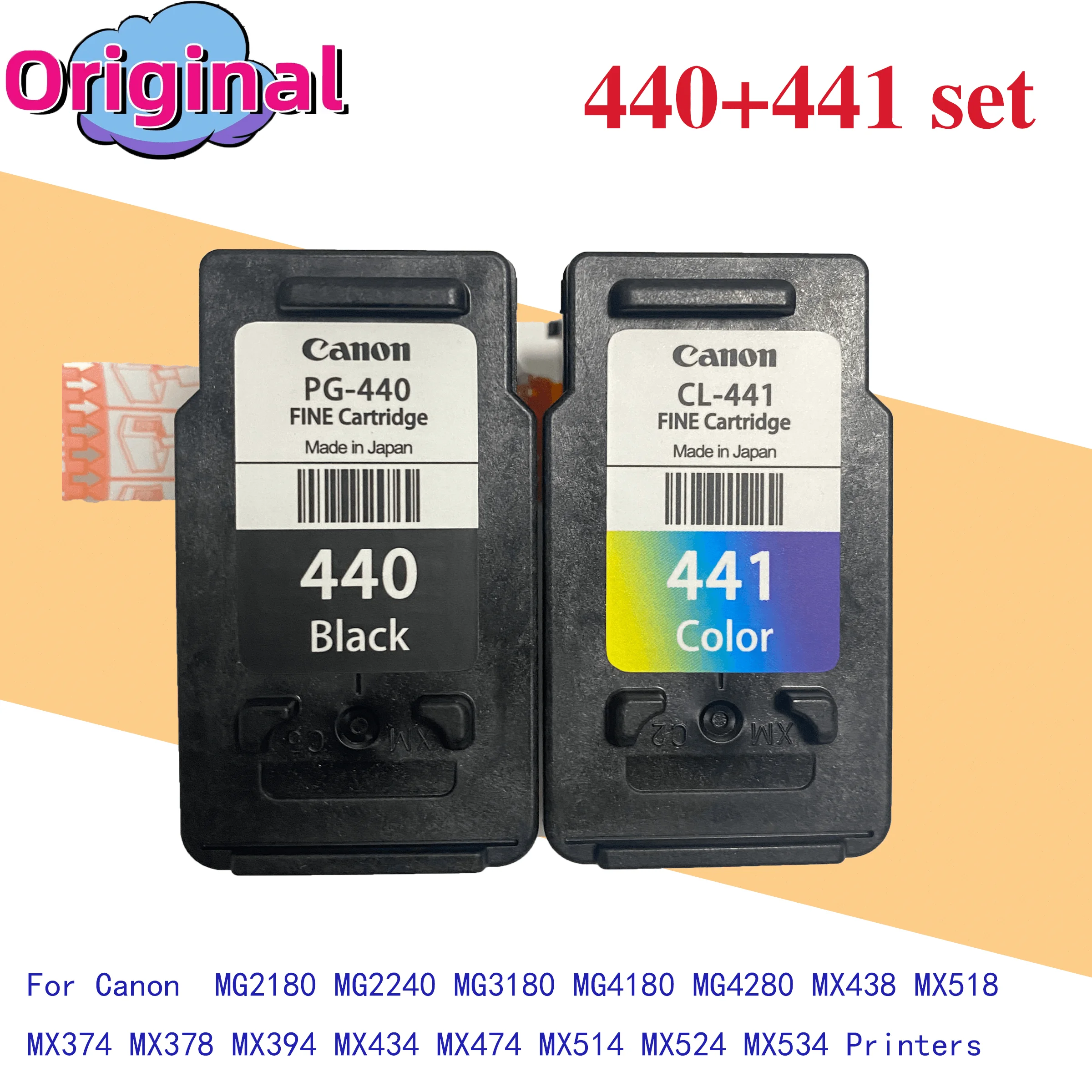 Original PG 440 PG440XL CL 441 Compatible Ink Cartridge for Canon PG440 CL441 440XL 441XL 4280 MX438 518 378 Printer