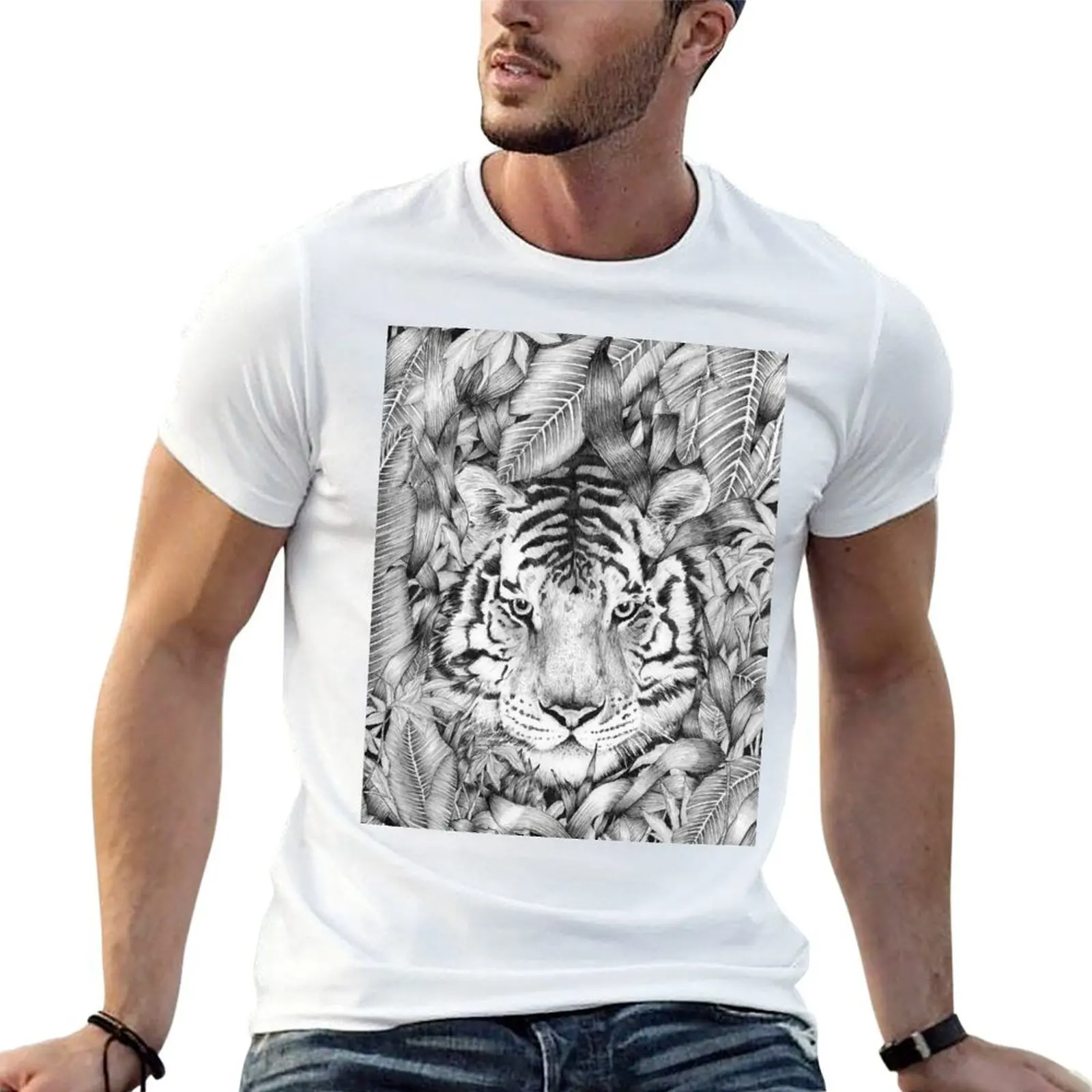 T-shirt Jungle Tiger Majesty, haut décontracté à imprimé tendance