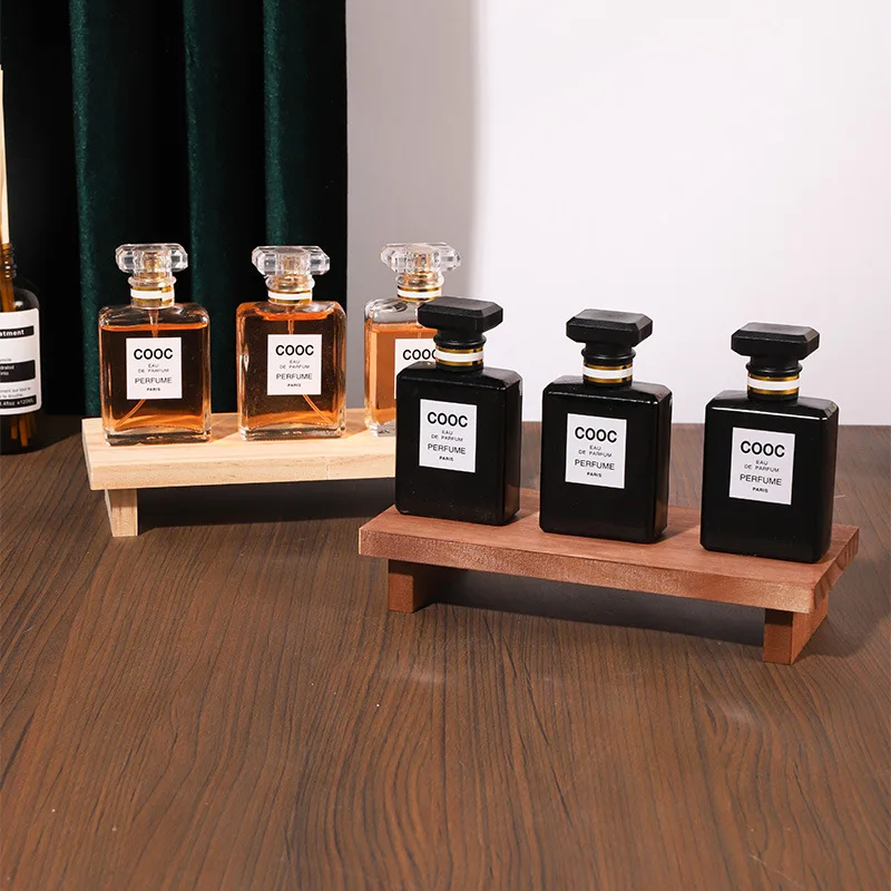Wooden Jewelry Display Riser Stand Bathroom Tray Vanity Hands Soap Scented Storage Holder