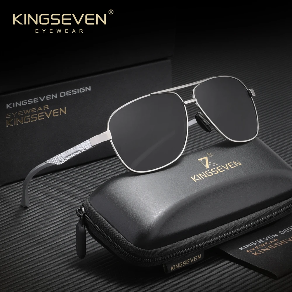 

Легкие солнцезащитные очки KINGSEVEN в стиле ретро, классический дизайн дозволяє вам путешествовать через время, модные и универсальные.
