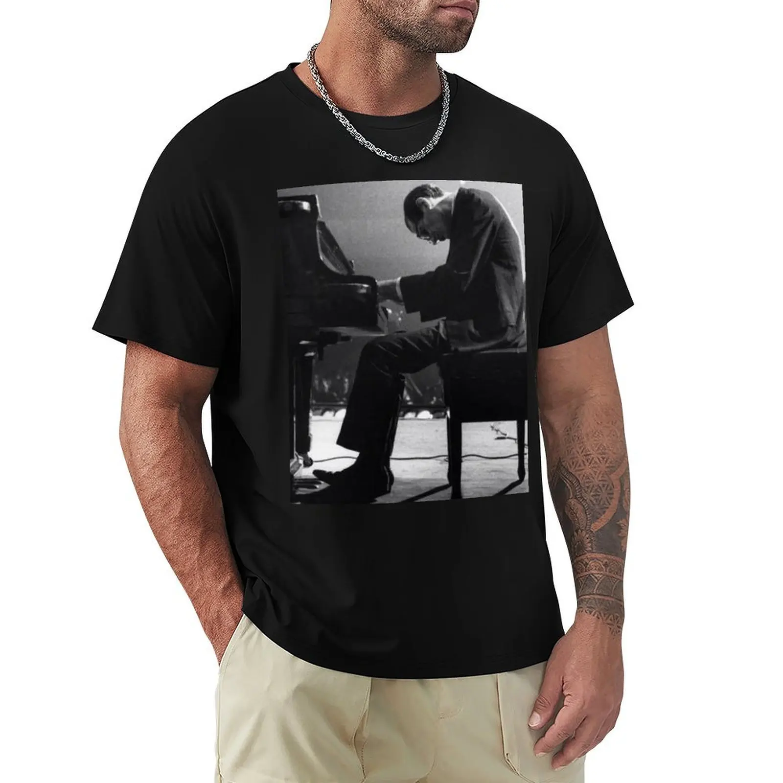 

Bill Evans Immersed in a Live Jazz Performance T-Shirt Funny t-shirts Luxury man shirts graphic mens cotton t shirts