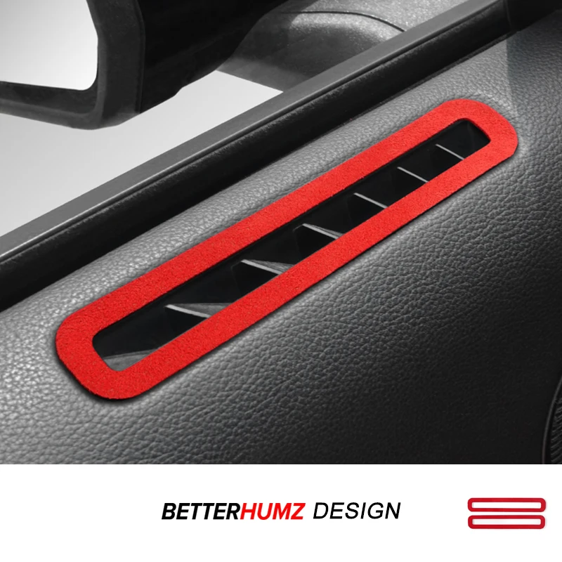 Für Ford Mustang GT 2015-2023 Made aus Alcantara Auto Innentür Seite Air Vent Outlet Panel Trim Aufkleber Tuning Zubehör