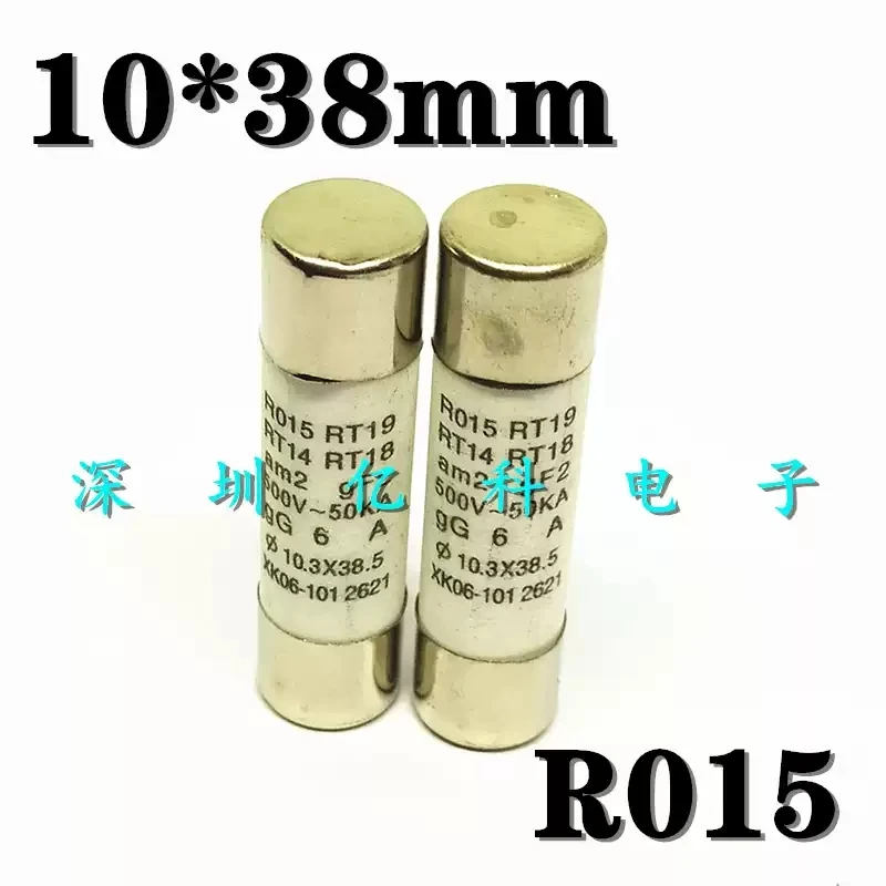 20pcs 10x38mm ceramic fuse tube 0.5A 1A 2A 3A 4A 5A 6A 8A 10A 16A 20A 32A 500V R015