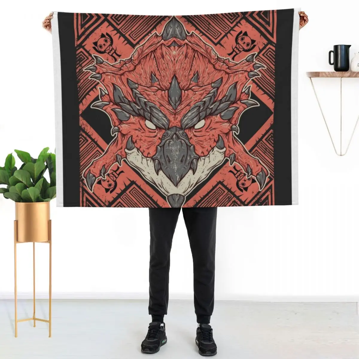 

Hunting Club: Rathalos Throw Blanket Summer Cool Breathable Blanket for Sleeping