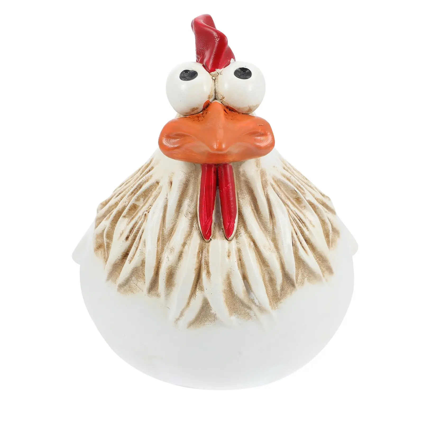 

Big Eye Figurine Resin Material Garden Decoration Lightweight Chicken Decor Home nament