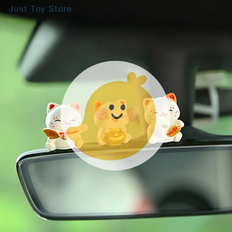 6 figurines de chat porte-bonheur Maneki Neko, nouveaux modèles d'animaux de dessin animé chinois pour la maison, le bureau, la voiture, décoration porte-bonheur et prospérité