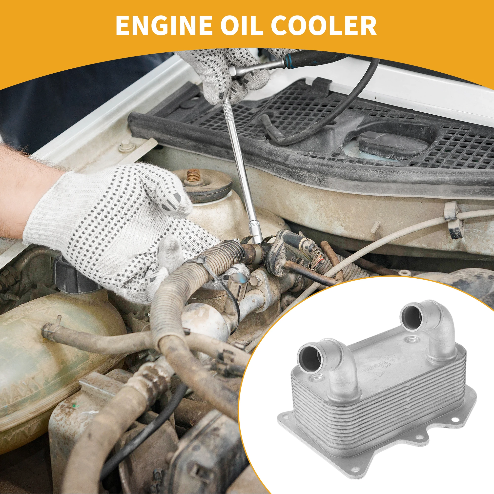 

Масляный радиатор двигателя UXCELL для Hyundai Santa Fe No 264102F020 Масляный радиатор трансмиссии