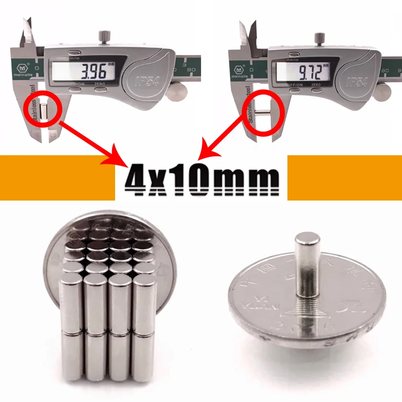 20/100/500/1000pcs 4x10mm Magnet Small Round for Fridge Office Garage Tool Whiteboard Craft 4*10mm Accessories