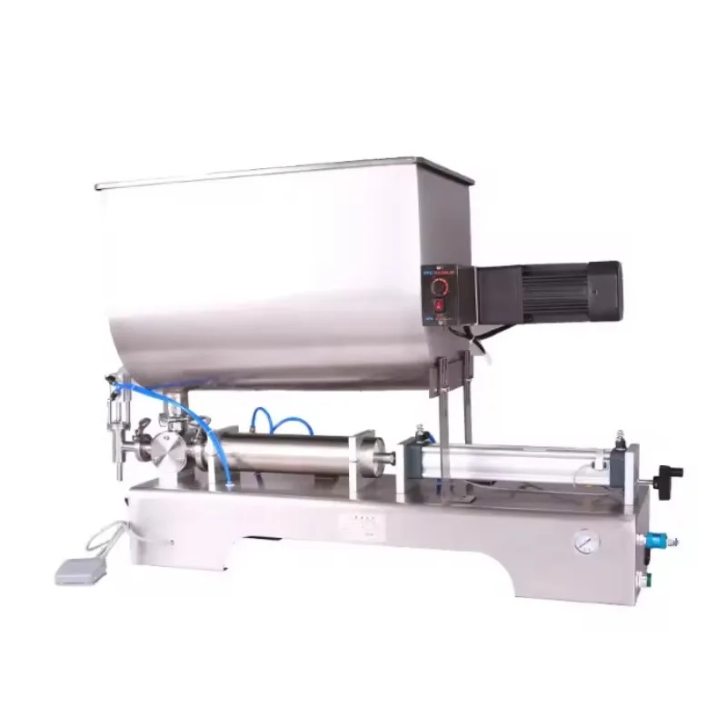 High Quality Single Head Piston Machine For Beverage Gel Stainless Steel Semi-Automatic High-Accuracy Horizontal U-Type Hopper