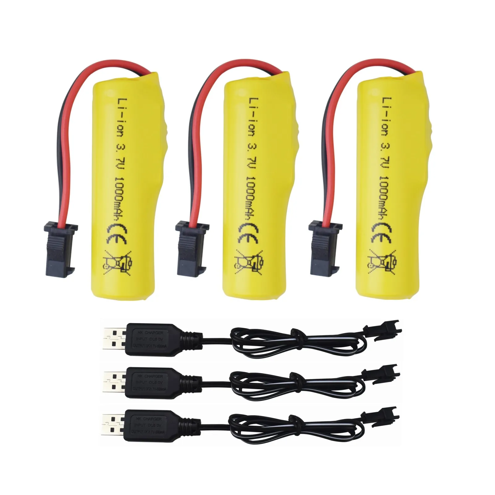 

3PCS 3.7V 1000mAh Li-ion Battery With USB Charging For TB202 TB201 TM201 TM202 TC141 DE35 DE38 DE40 DE50 RC Stunt Rollover Car