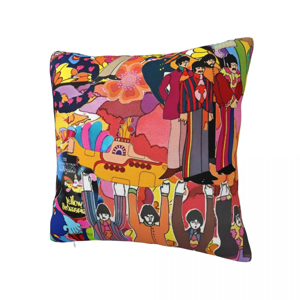 Yellow Submarine Rock Band Pillowcase Double-sided Printing Cushion Cover Gift Throw Pillow Case Cover Seat Drop Shipping 45X45