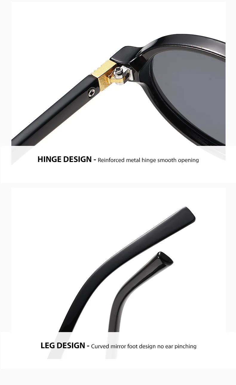 Neue Sonnenbrille Retro Vielseitige Damen High-End-Mode Exquisite ovale Mode-Sonnenbrille 3089 – Detail 6