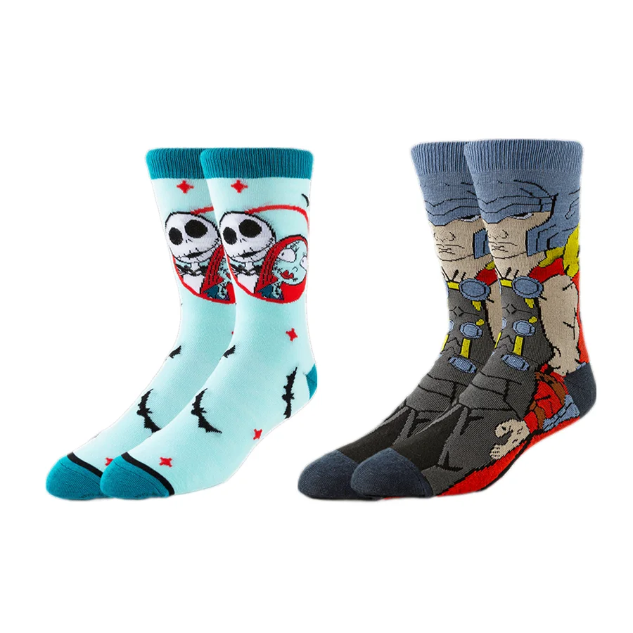 Potdemiel الرجال النساء العصرية الجدة الكرتون أنيمي الجوارب الهيب هوب الشارع موضة عادية قارب قصير الجوارب غير مرئية 2/6 أزواج #2