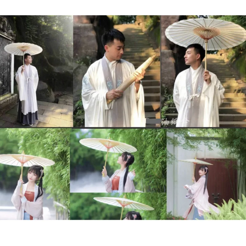 New Silk Cloth Oil Paper Umbrella Rain Women Decor Vintage Dance Prop Peach Blossom Chinese Intangible Cultural Parasol Paraguas