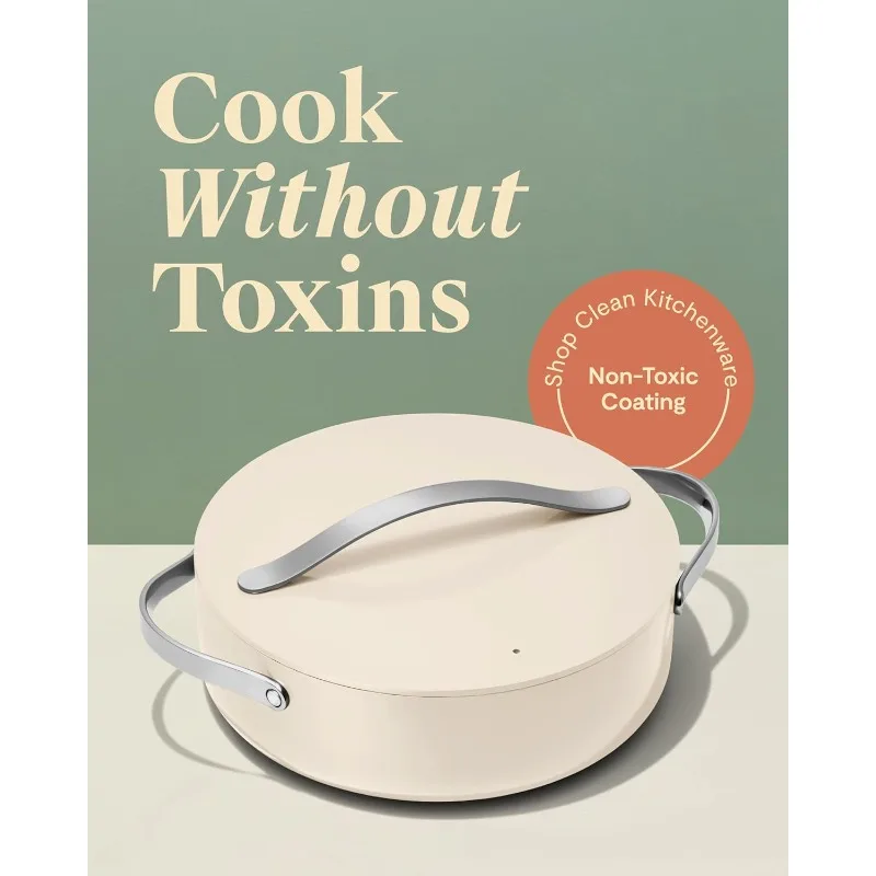 Free From Forever Chemicals - Perfect for Searing, Braising, & Roasting - White