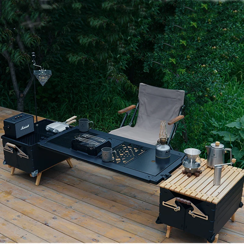 Outdoor Blackened IGT Table Unit Accessories Adapted Xuefeng Picnic Camping Equipment IGT Mobile Kitchen System Table