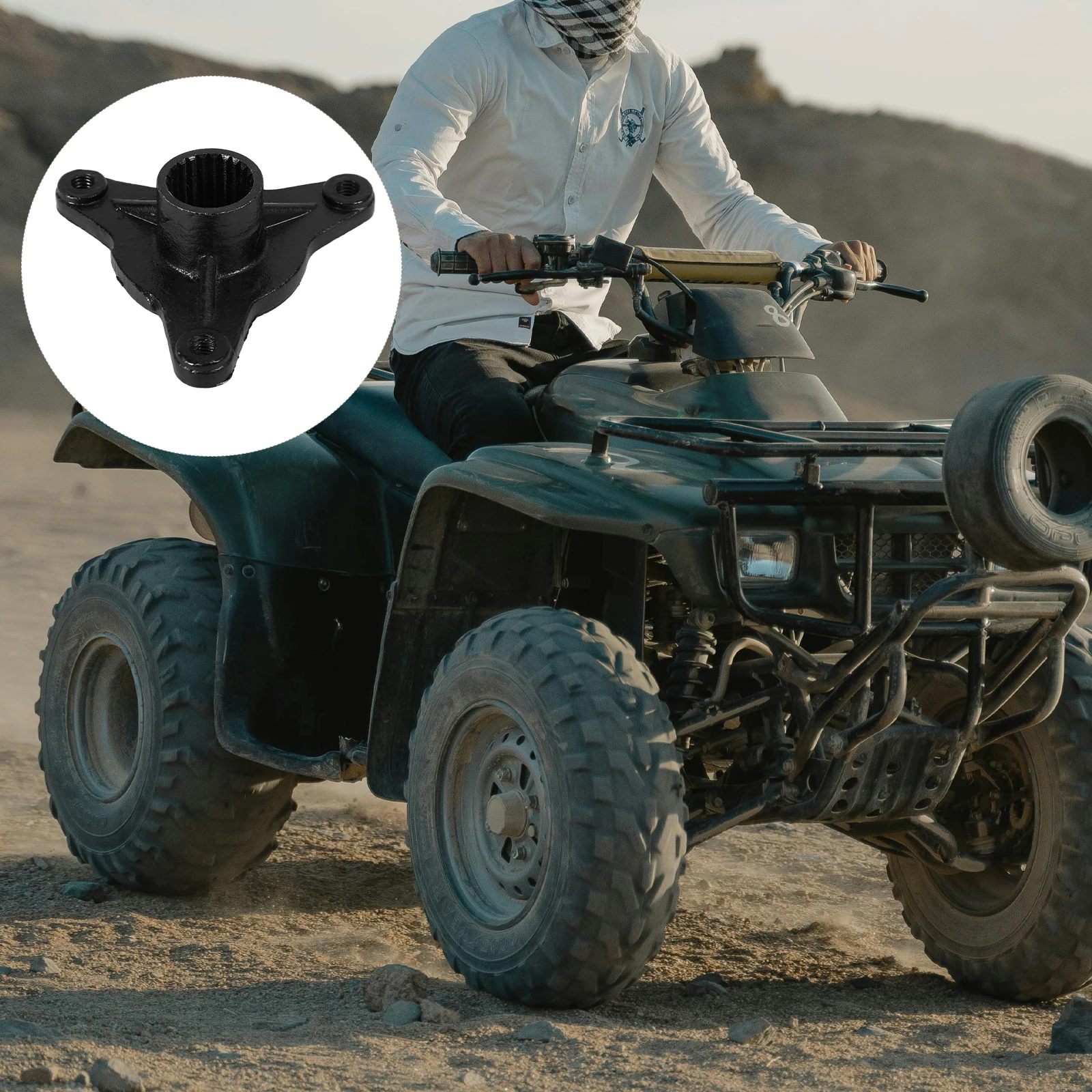 

ATV Wheel Hub Rear Drum Mount 23 Teeth Rotating Flange Black Color Front Assembly Axle Metal Go Kart Accessories Motorcycle