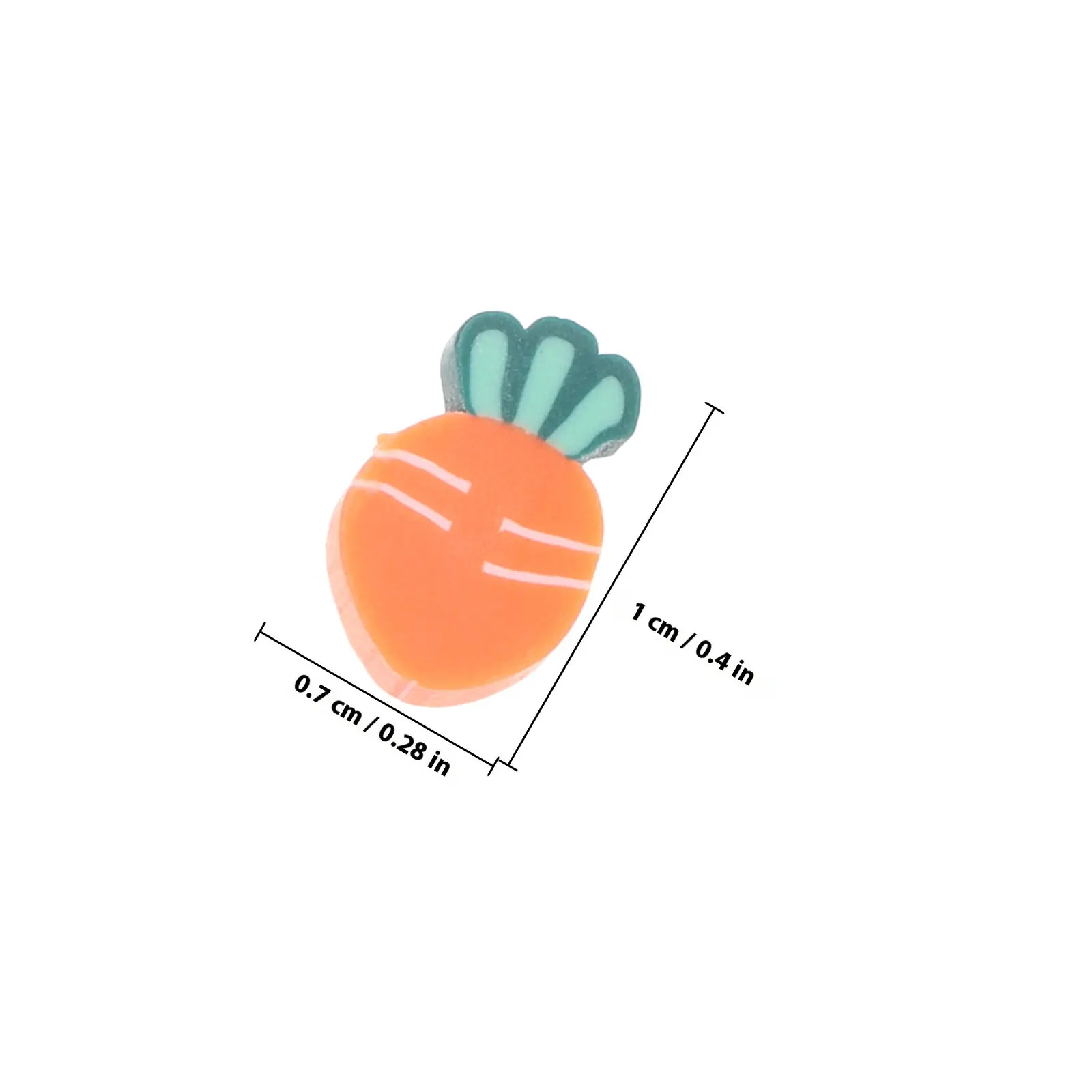 100Pcs Carrot Clay Beads for DIY Jewelry Making Craft Beads Necklace Bracelet Earring Beaded Garland Curtain Spacer Charms