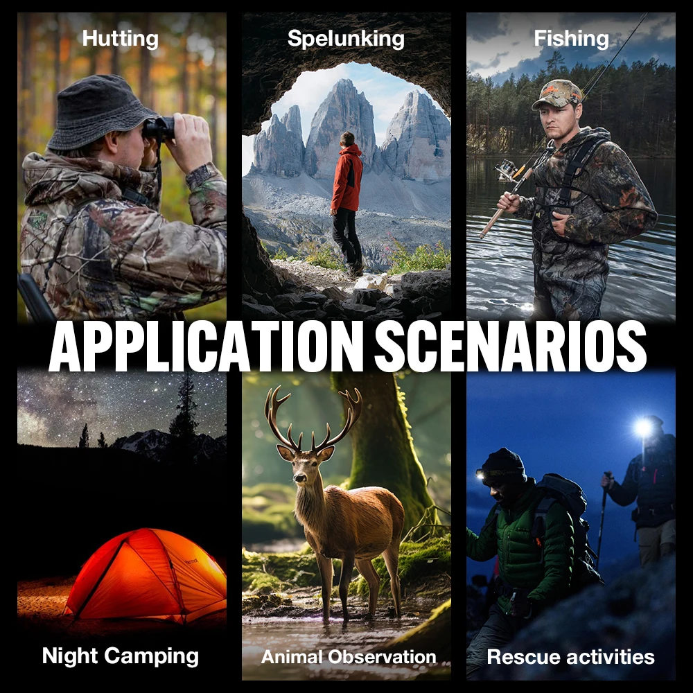 منظار رؤية ليلية GTMEDIA N4، 300 متر IR، تكبير 1080P HD 5X، 7 مستويات قابلة للتعديل، استخدام الصور والفيديو، الحياة البرية للصيد النهاري/الليلي #3