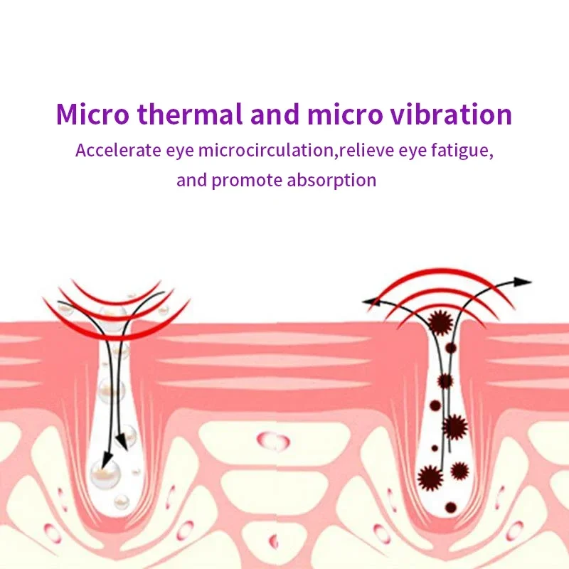 Masajeador de ojos EMS, dispositivo de cuidado de belleza ocular, Micro pulso de corriente, alivia la fatiga, desvanece las ojeras, terapia de calentamiento antiarrugas