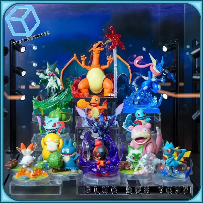 En Stock 2025 Blokees Pokemon genuino primera generación Pikachu Bulbasaur Charmander modelo de figuras de acción coleccionar diseño juguete para regalo