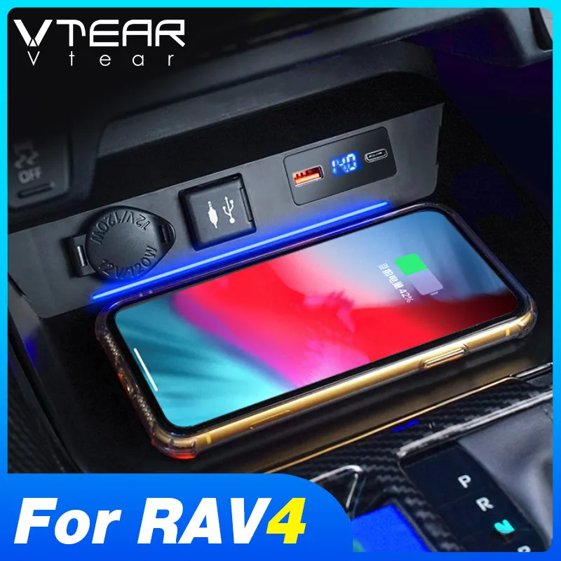 Accessories For Toyota Rav4 xa50 2020 2021 2022 2023 Car QI Wireless Charger 15W Fast Charging Phone Holder Pad Car Modification