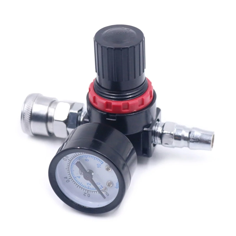 Air Pressure Regulator 1/4”  Paint Guns Pressure Regulator Pressure Easy to Install and Maintain Pneumatic Tools