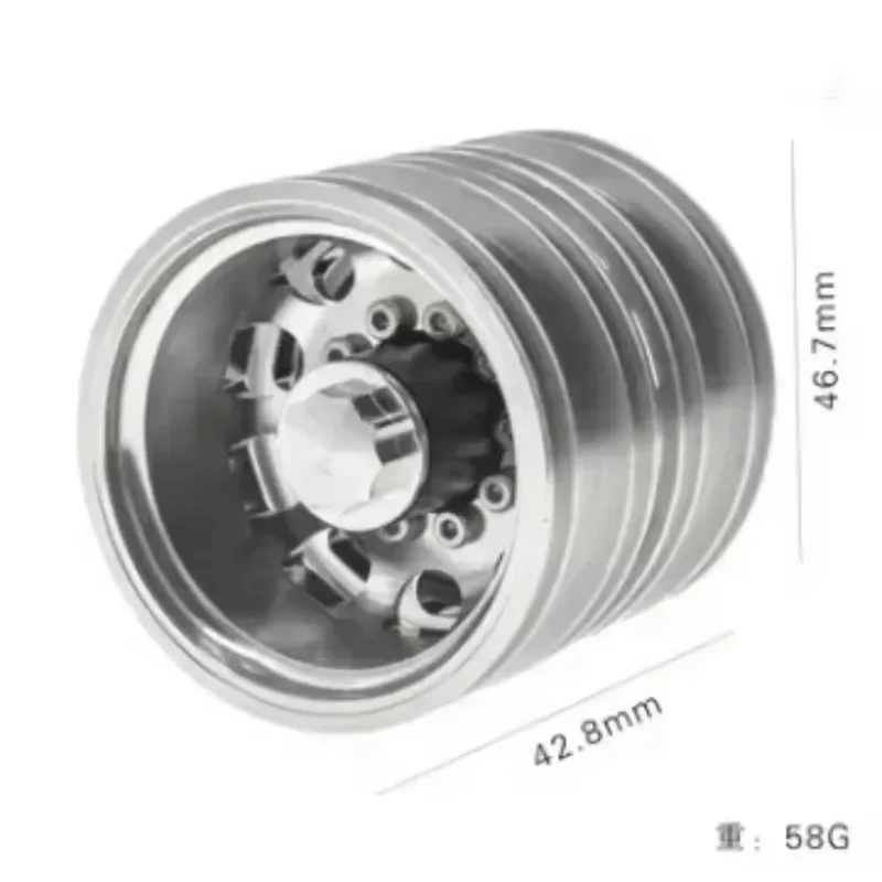 Niet-aangedreven achterasband 10-gaats wielnaaf geschikt voor Tamiya 1/14 tractor trailer achtertrailer modificatie DIY reserveonderdelen