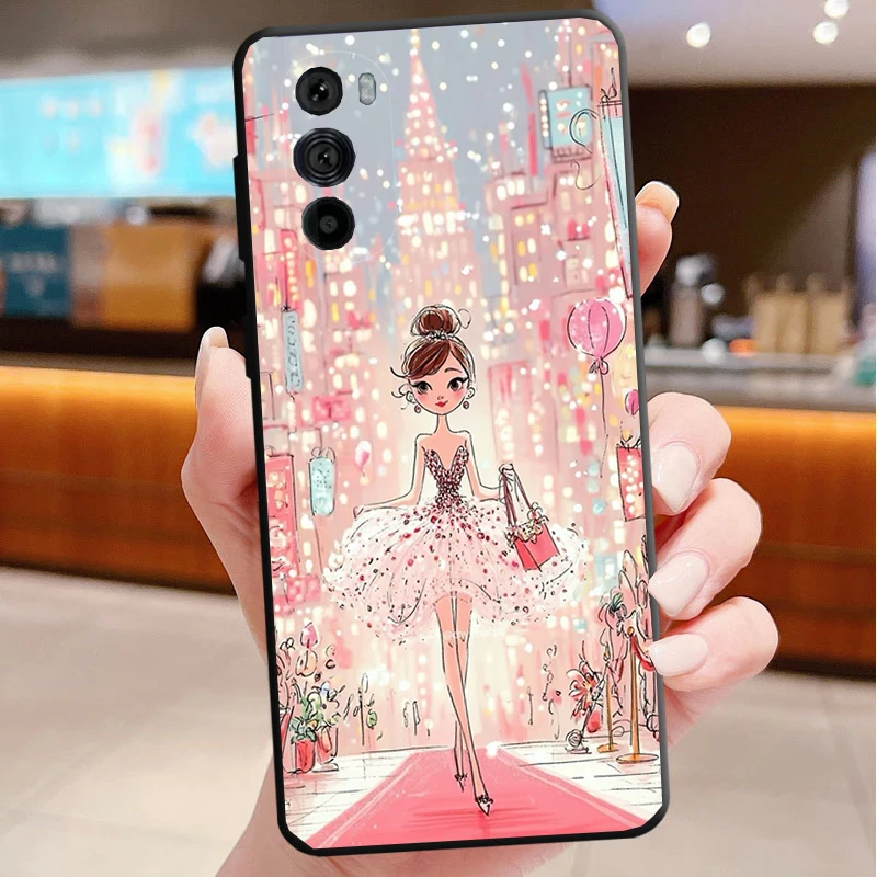 

Lovely Girl Funda Phone Case For Motorola Edge 50 40 Pro 60 50 40 30 Ultra Neo Fusion Moto G Play G Stylus G Power G