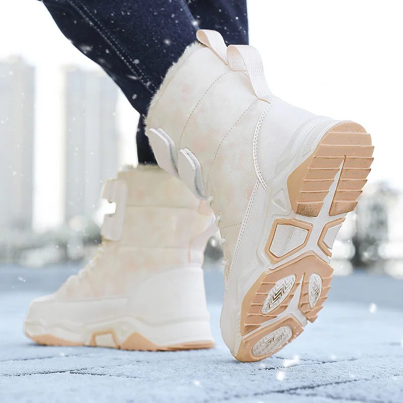 Winter thickenThick GirlSnow Boots 2025 New Fashionable Plush Anti Slip Children's Snow Boots Comfortable  Child Cotton Boots