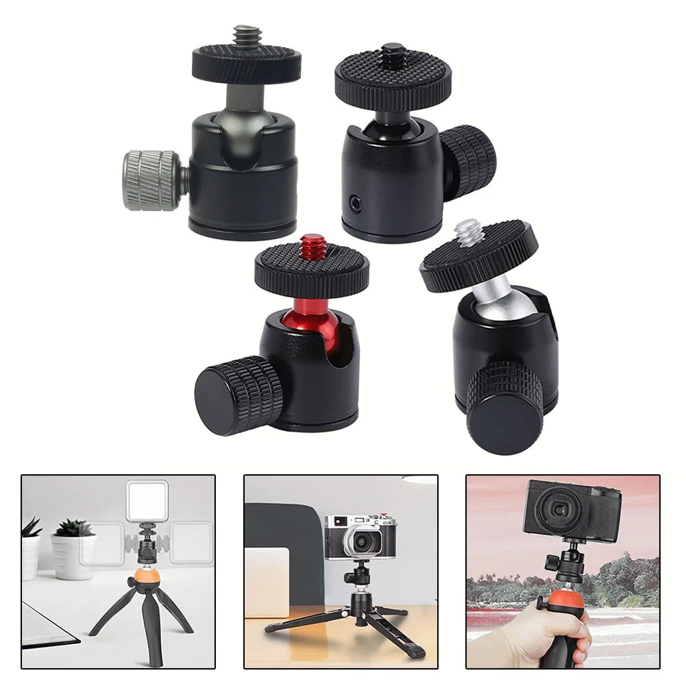 1/4 Screw Ball Head Adapter Angle Adjustment For DSLR Camera Mic Stand Holder Tripod Cameras Photography Light  Degree