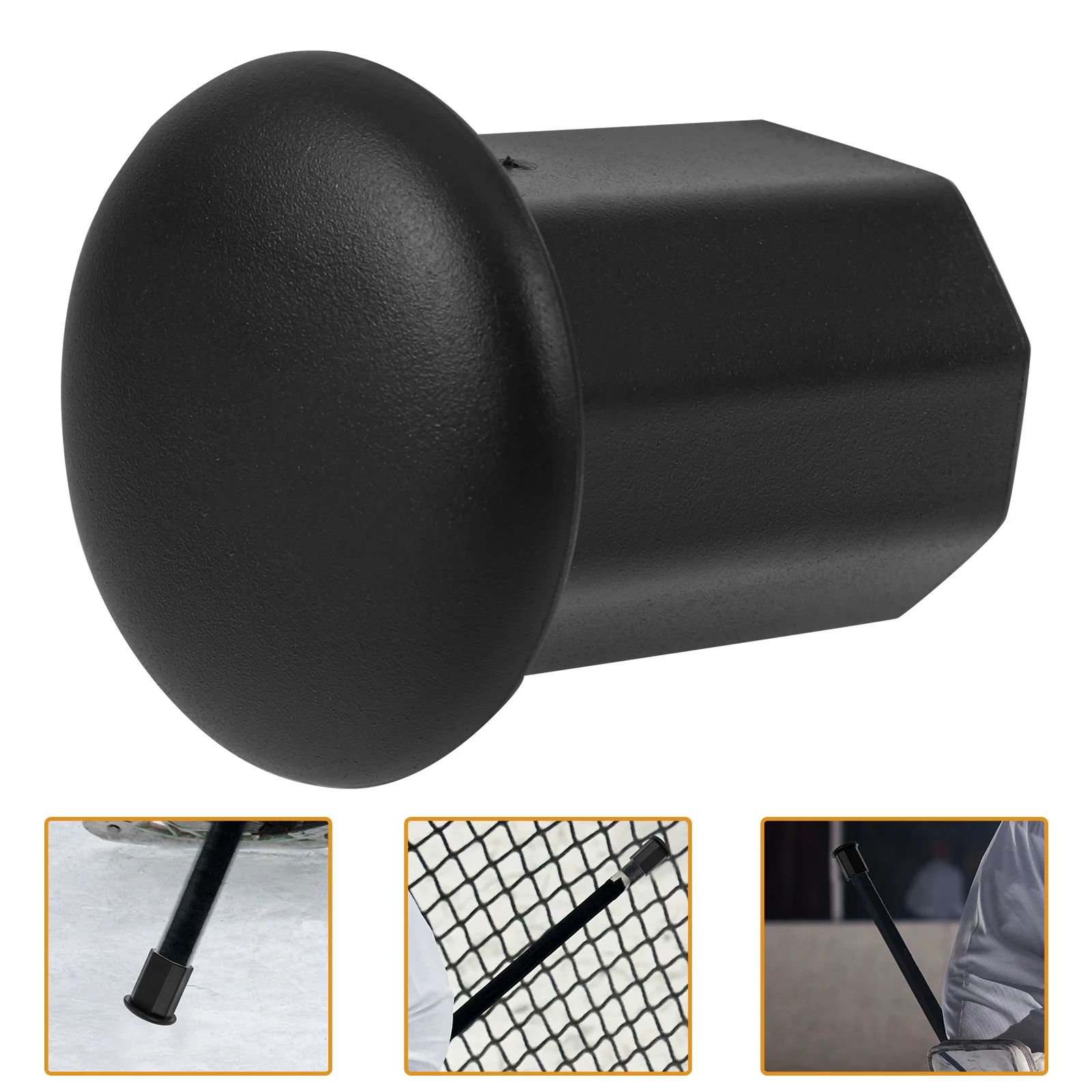 Wymienne zaślepki końcowe Long Stick Butt Cover Protector Hockey Covers Black