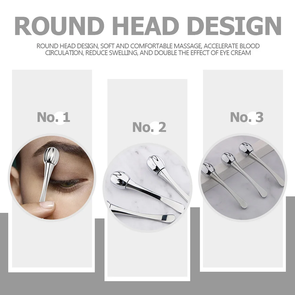 

Zinc Alloy Eye Cream Stick Dual Use Eye Roller Skincare Tool Portable Spatula For Women Makeup Relief Dark