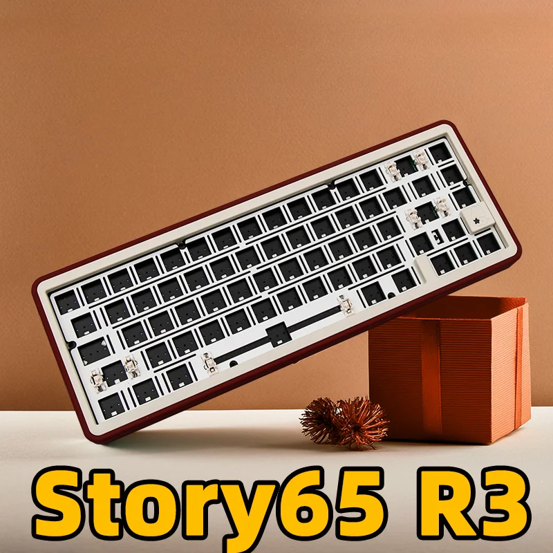 ECHOME Story65R3 Aluminum Mechanical Keyboard Kit Wireless Tri-mode Gasket Hot-Swap RGB CNC Custom 65% Gaming Keyboard for PC