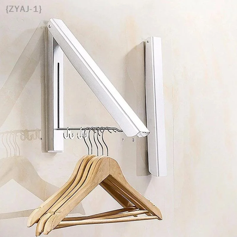 Folding Clothes Hanger Space Saving Clothes Rack Invisible Clothes Storage Hanging Rack For Laundry Room Bathroom