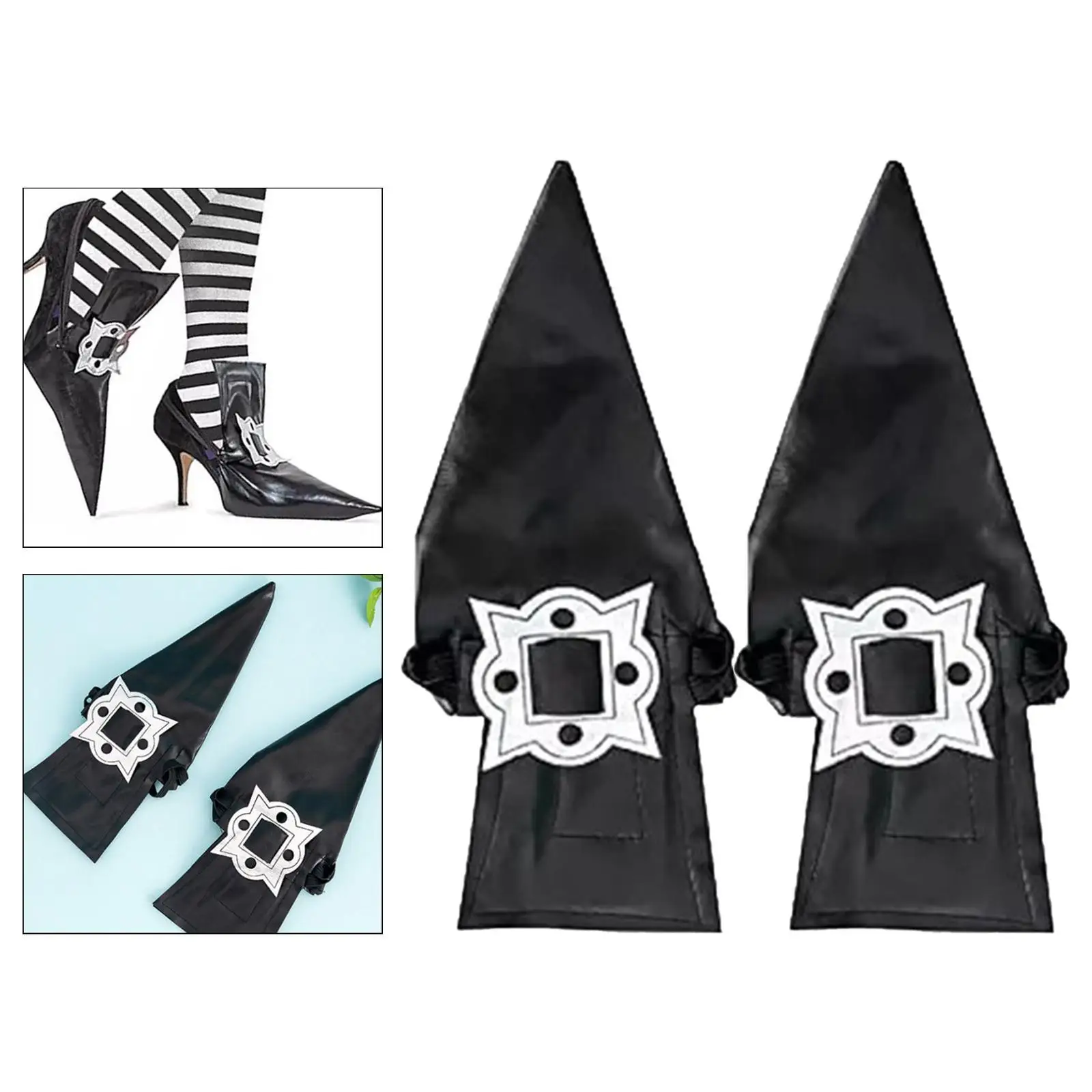 

Декоративные накладки на обувь в стиле ведьмы с пряжками для вечеринок, косплея, праздников, для взрослых женщин