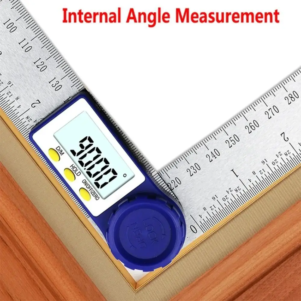 0-200mm Angle Ruler Electronic Stainless Steel Scales Angle Finder Digital Display Portable Digital Goniometer Construction