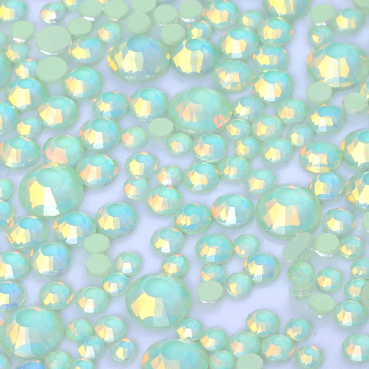 Strass non termoadesivi in vetro di dimensioni miste 1440 pezzi Mocha Opal Series Glitter Crystal per abito da sposa Indumento Decorazione nail art